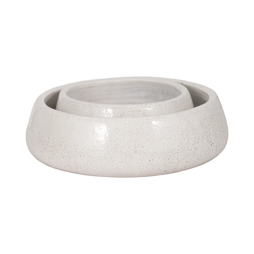 HOLLISHOLM SET OF 2 WHITE BOWLS 4 (IN)