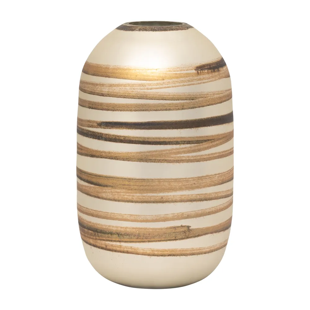 CARLTONLAND GOLD GLASS VASE 14 (IN)
