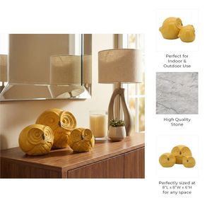 FOSTERWELL SET OF 3 YELLOW DECOR 6 (IN) 9