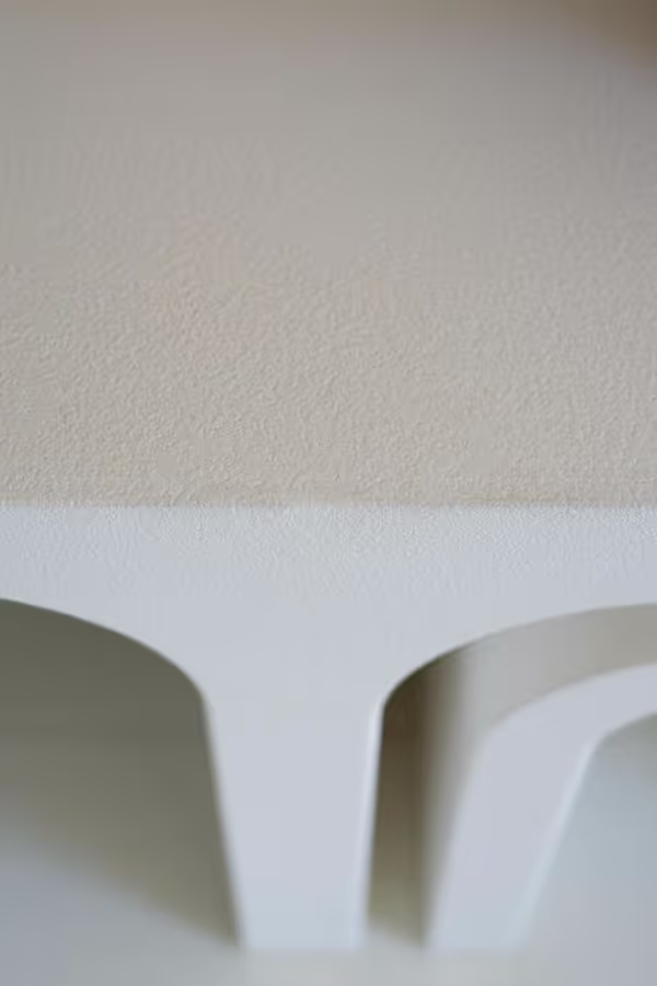 Textured White Wood Rectangle Coffee Table with Nesting Accent Tables