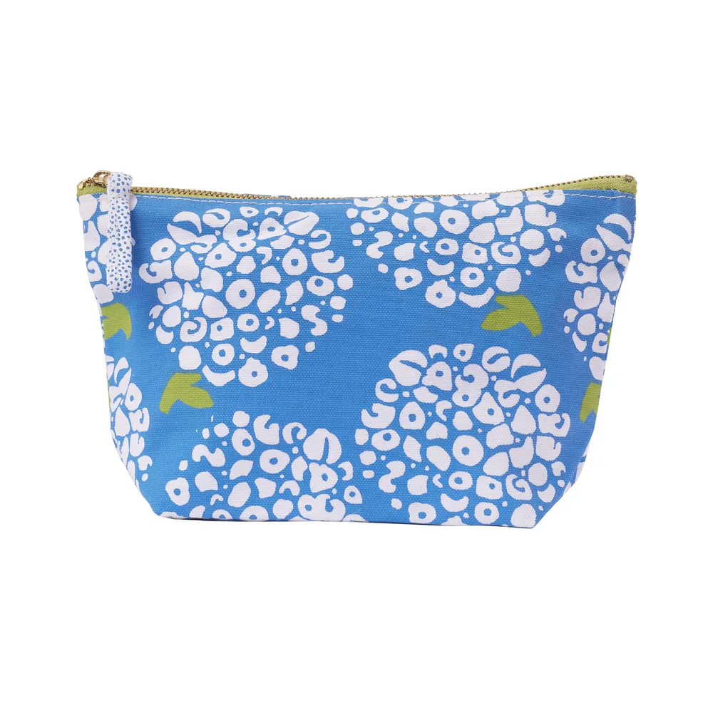 Hydrangea Blue Medium Essential Canvas Pouch