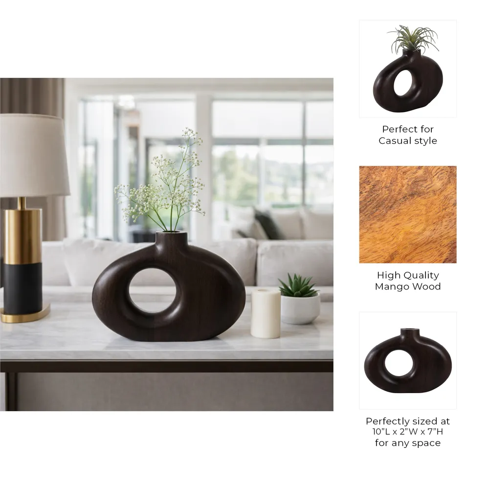 GRIFFINMOOR BROWN VASE 7 (IN)