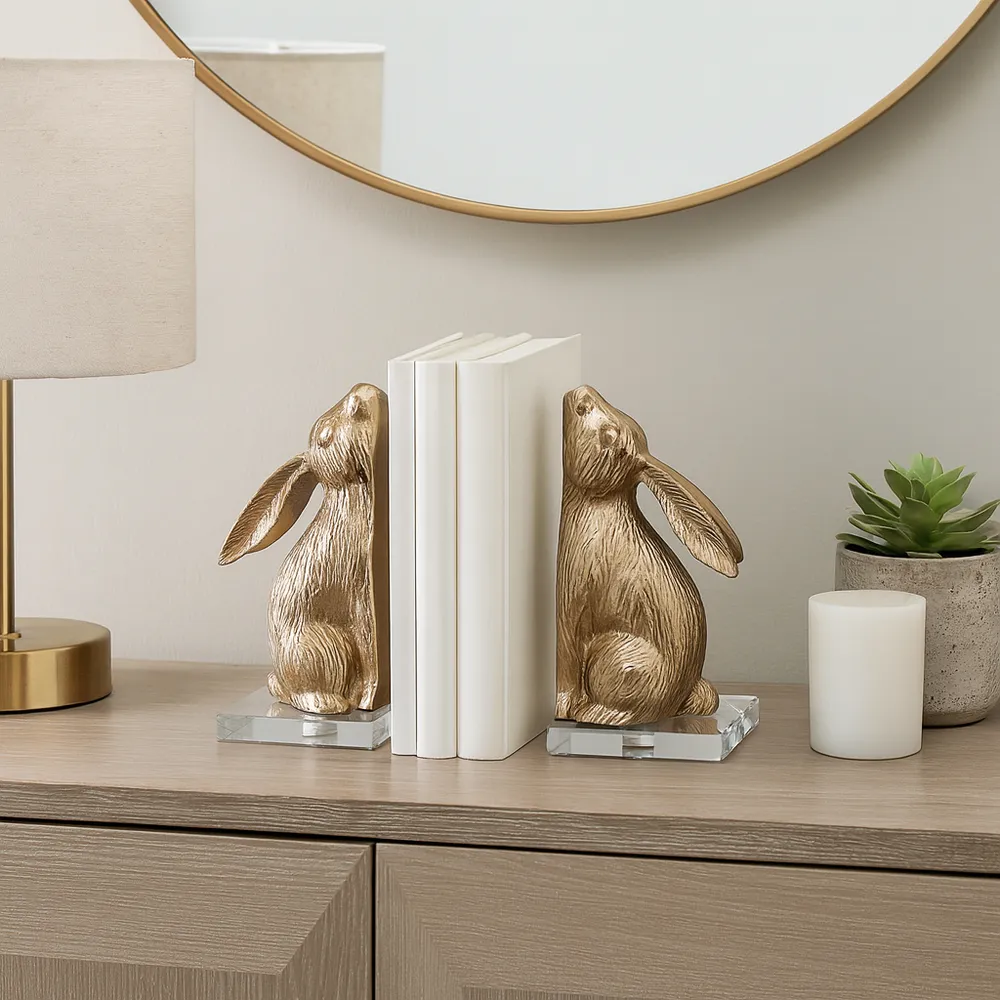 GARRETTSHAW SET OF 2 GOLD DECOR 9 (IN)