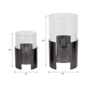 ELTONGATE SET OF 2 GRAY HURRICANE 14 (IN) 8