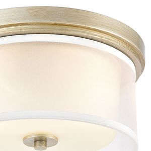 Diffusion 13'' Wide 2-Light Flush Mount - Aged Silver 5