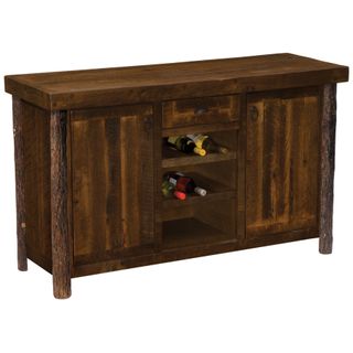 Appalachian Sideboard with Wine Rack Shelves - Artisan Top