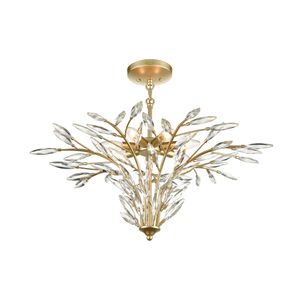 Flora Grace 28'' Wide 7-Light Chandelier - Champagne Gold 2