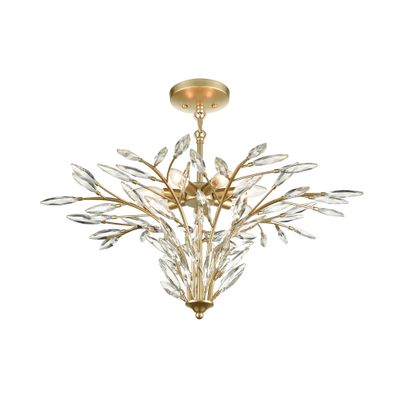 Flora Grace 28'' Wide 7-Light Chandelier - Champagne Gold