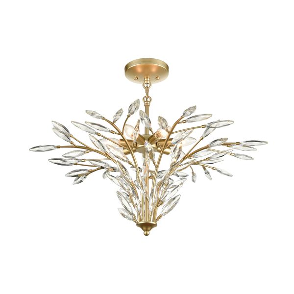 Flora Grace 28'' Wide 7-Light Chandelier - Champagne Gold