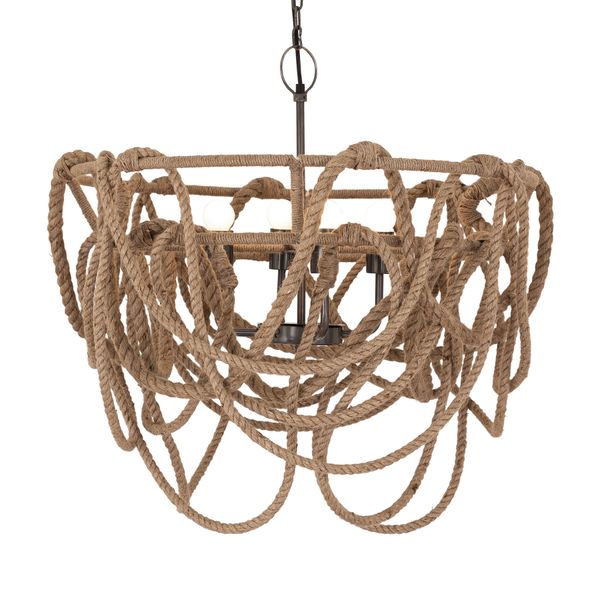 Macon 26'' Wide 4-Light Chandelier - Natural