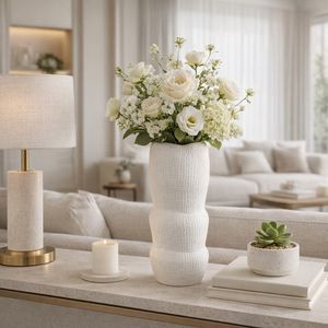 REGANWIND WHITE VASE 12 (IN) 2