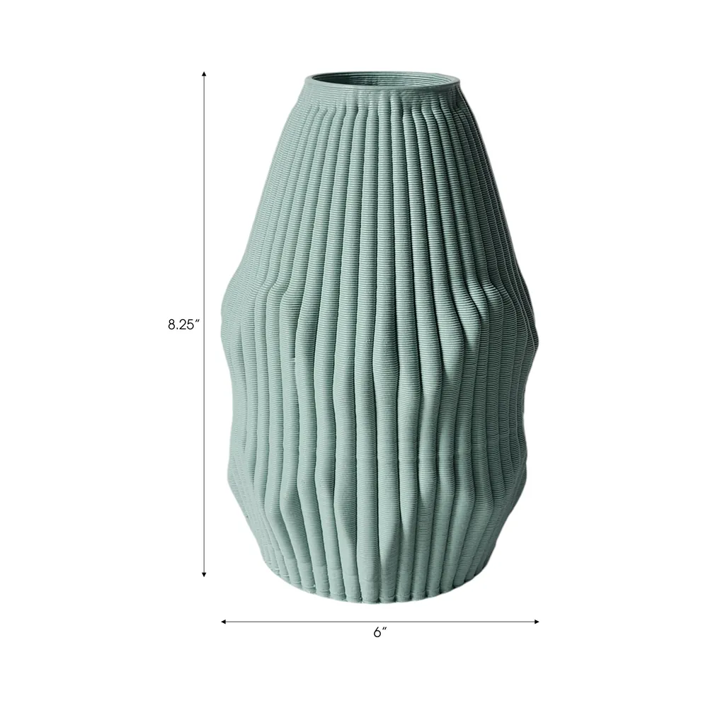 RUBYLEY GREEN VASE 9 (IN)