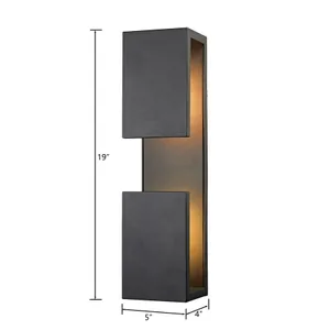 Pierre 19'' High 1-Light Outdoor Sconce - Textured Matte Black 2