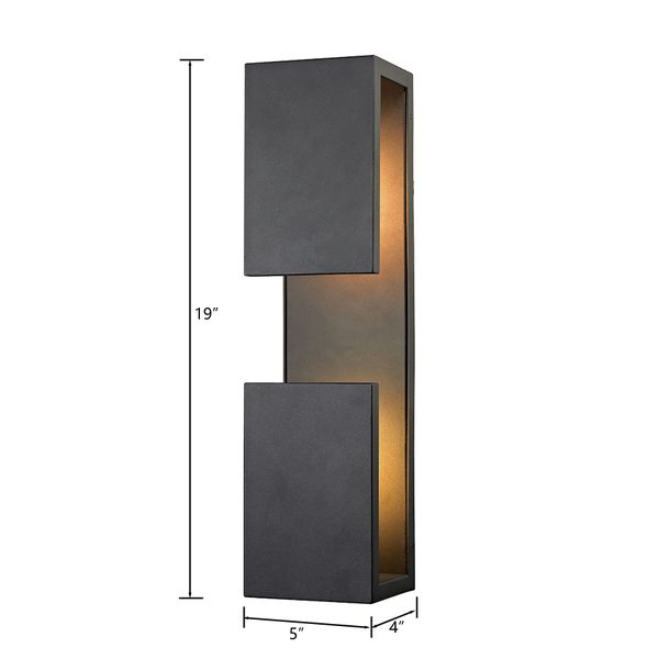 Pierre 19'' High 1-Light Outdoor Sconce - Textured Matte Black