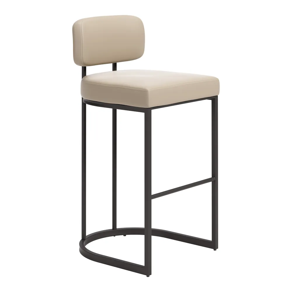 Velar Barstool Beige & Gray
