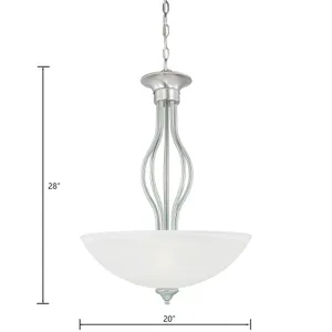 Tahoe 20'' Wide 3-Light Pendant - Brushed Nickel 2