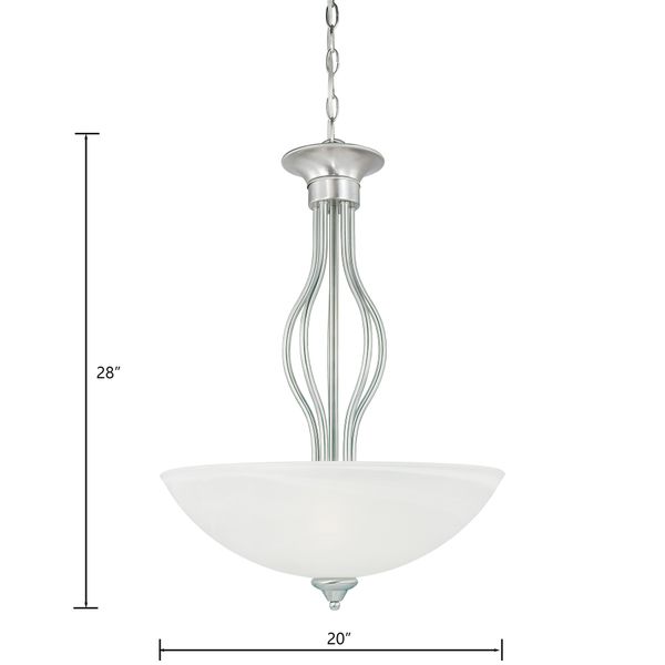 Tahoe 20'' Wide 3-Light Pendant - Brushed Nickel