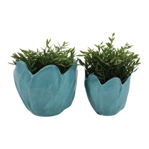 DRYDENRUN SET OF 2 BLUE PLANTER 7 (IN) 3