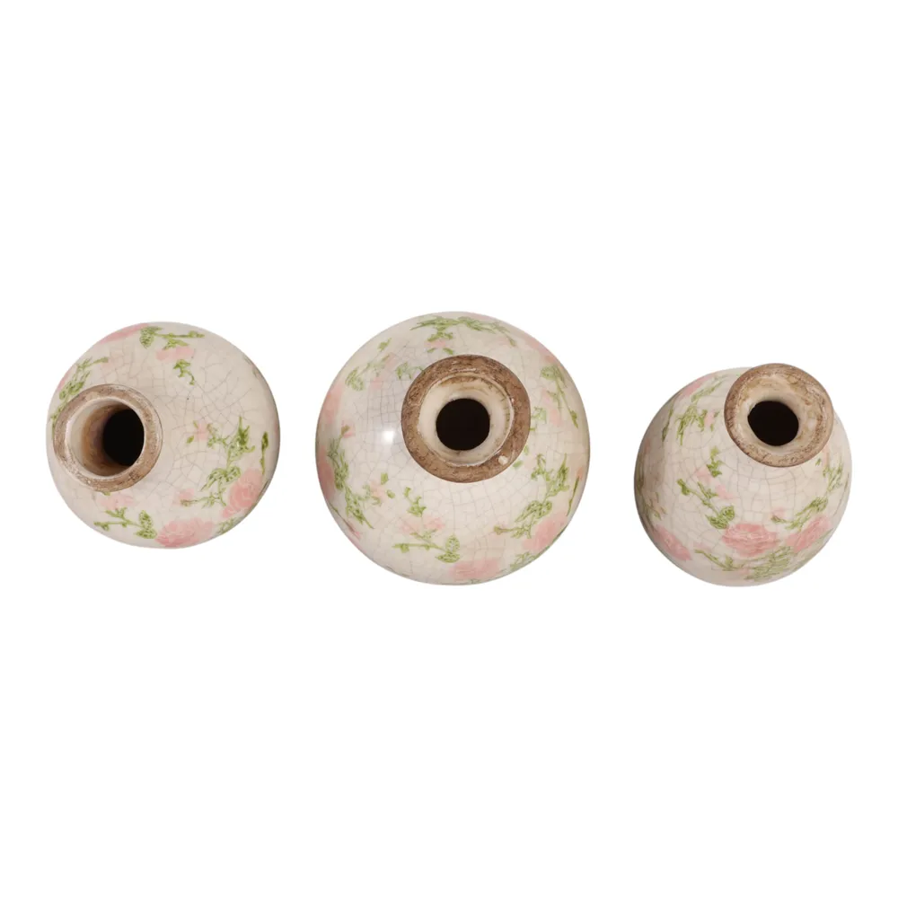 DAMIENLEY SET OF 3 PINK VASES 6 (IN)