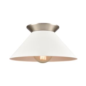 Cavendish 16'' Wide 1-Light Semi Flush Mount - Brushed Nickel 1