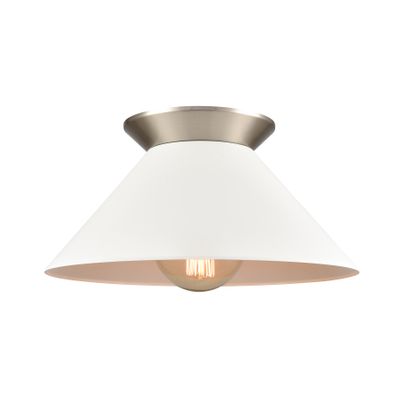 Cavendish 16″ Wide 1-Light Semi Flush Mount - Brushed Nickel