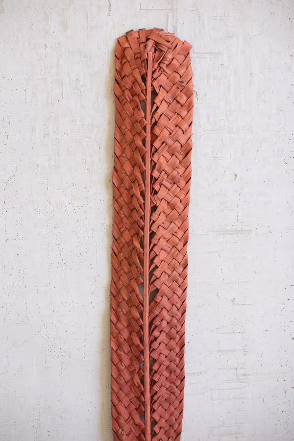 Coral Woven Kejur Leaf
