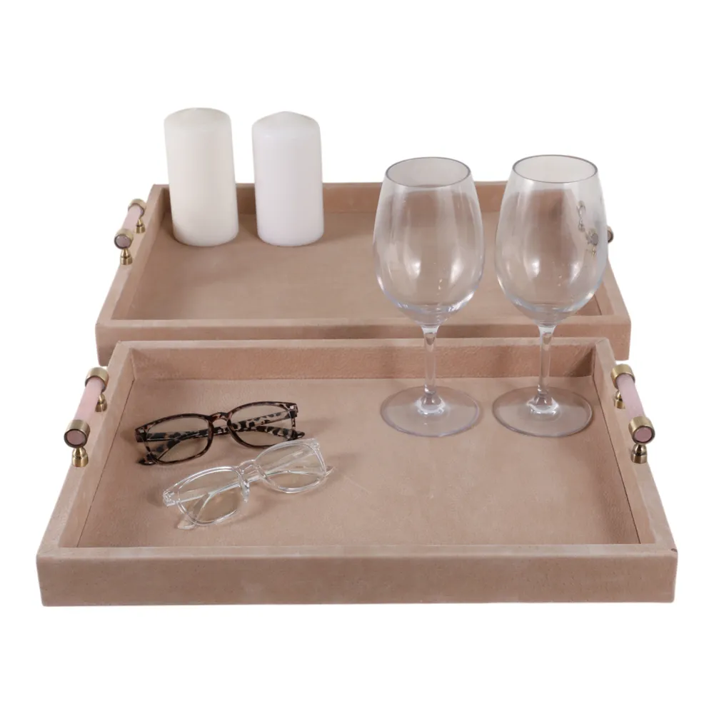NELSONGATE SET OF 2 TAN TRAY 3 (IN)
