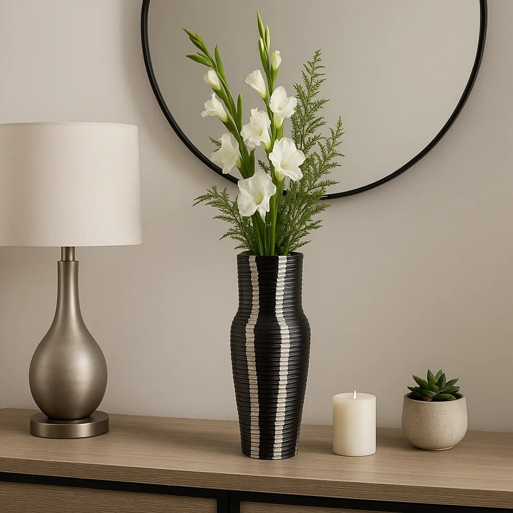 SAGEVALE GRAY VASE 12 (IN)