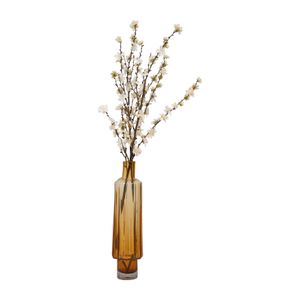 VINSON ORANGE GLASS VASE 20 (IN) 3
