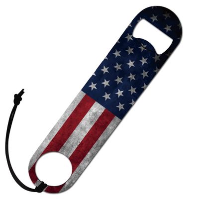 BARTENDER'S BOTTLE OPENER MAGNET - FISH USA FLAG