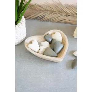 Hand-Carved Wood Heart Bowl 1