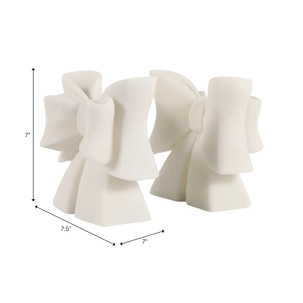 NORMACROSS SET OF 2 WHITE BOOKENDS 7 (IN)