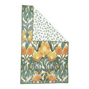 Icelandic Poppies Gold Eco Kitchen Tea Towel 4