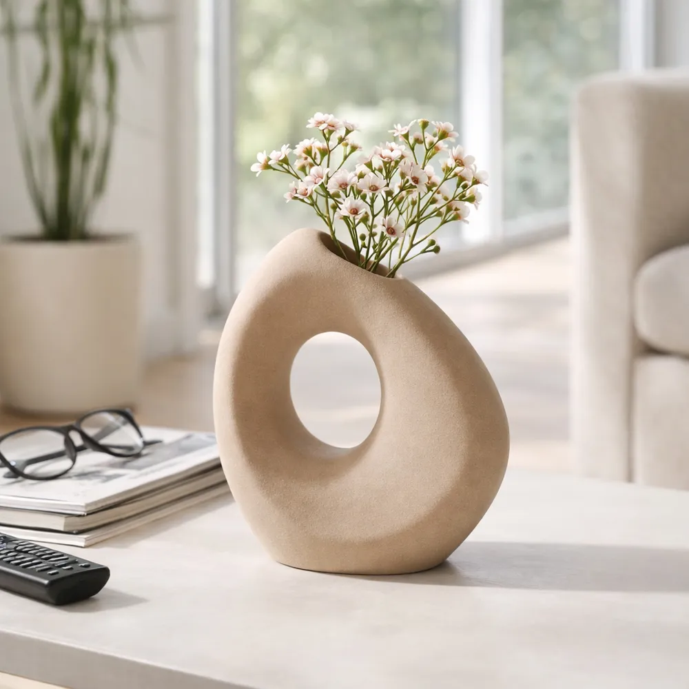 ARMONLAND TAN VASE 8 (IN)