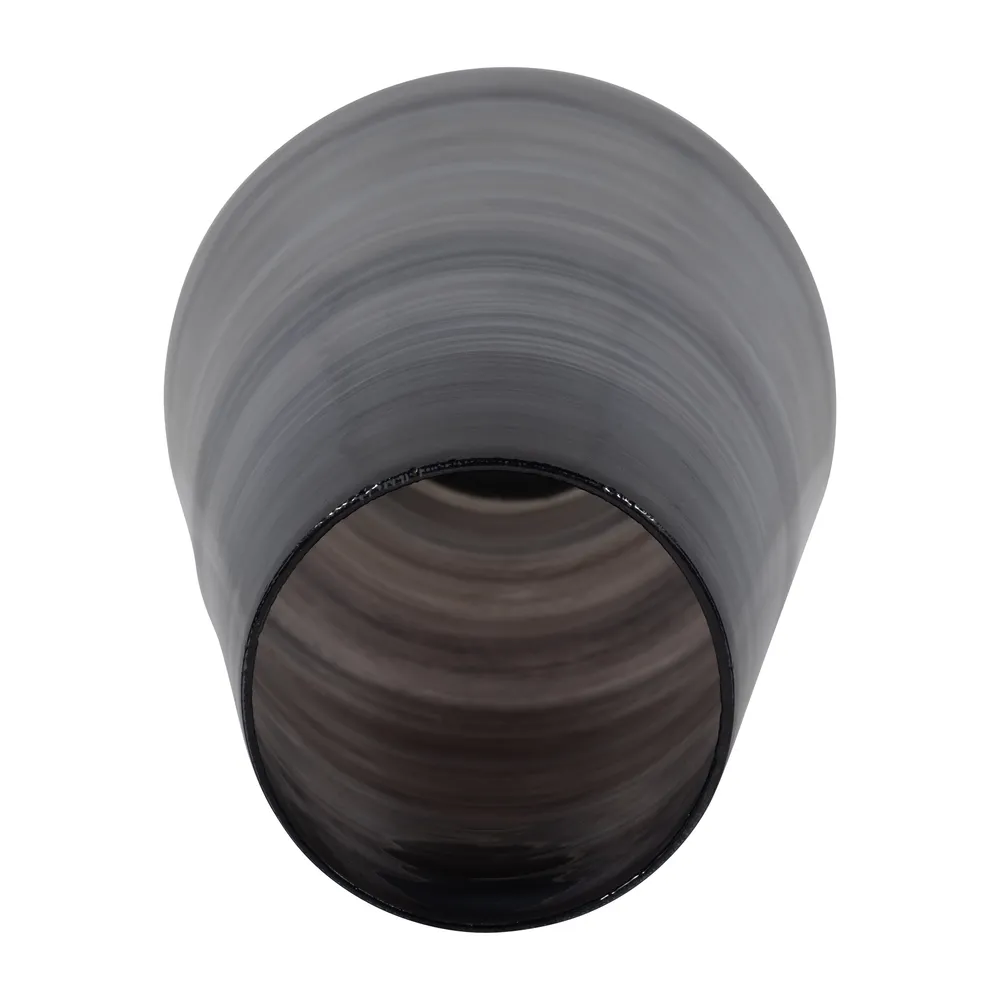RIDERROSE GRAY GLASS VASE 15 (IN)