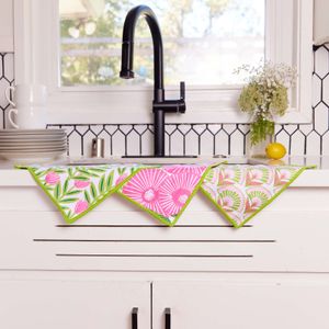 Pink Papaver Eco Dish Cloth (Set of 3) 3