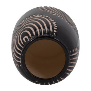 NORAMILL BLACK VASE 9 (IN) 6