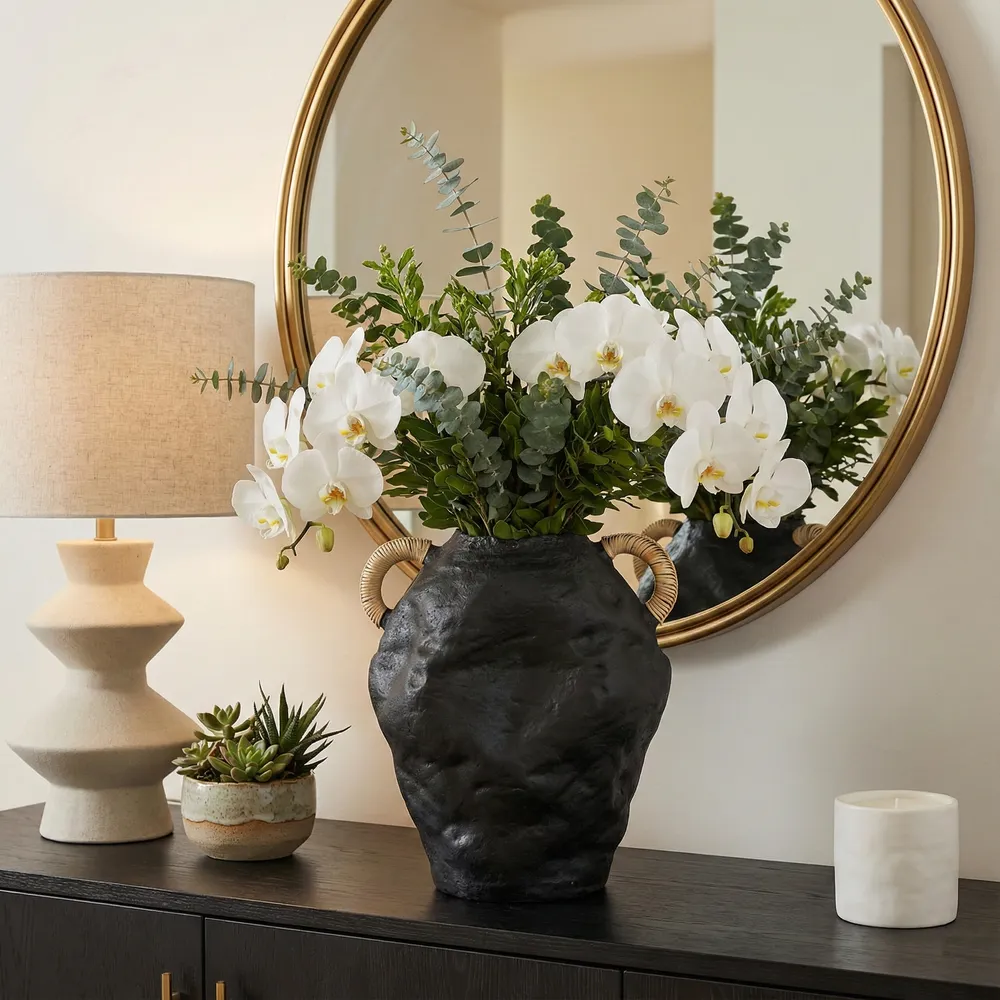 JULIANHAM BLACK VASE 13 (IN)