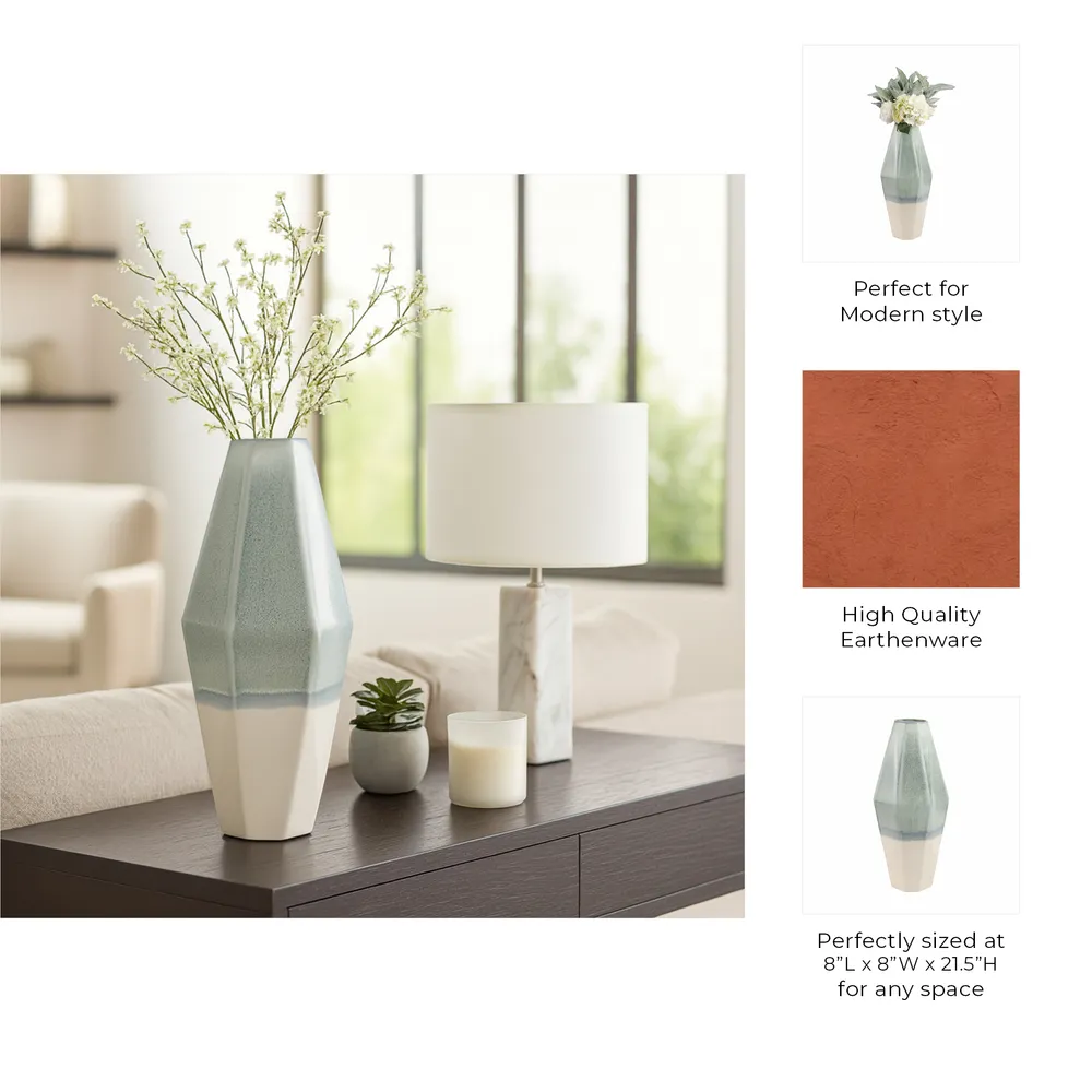 ROMANROSE BLUE VASE 22 (IN)