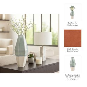 ROMANROSE BLUE VASE 22 (IN) 11