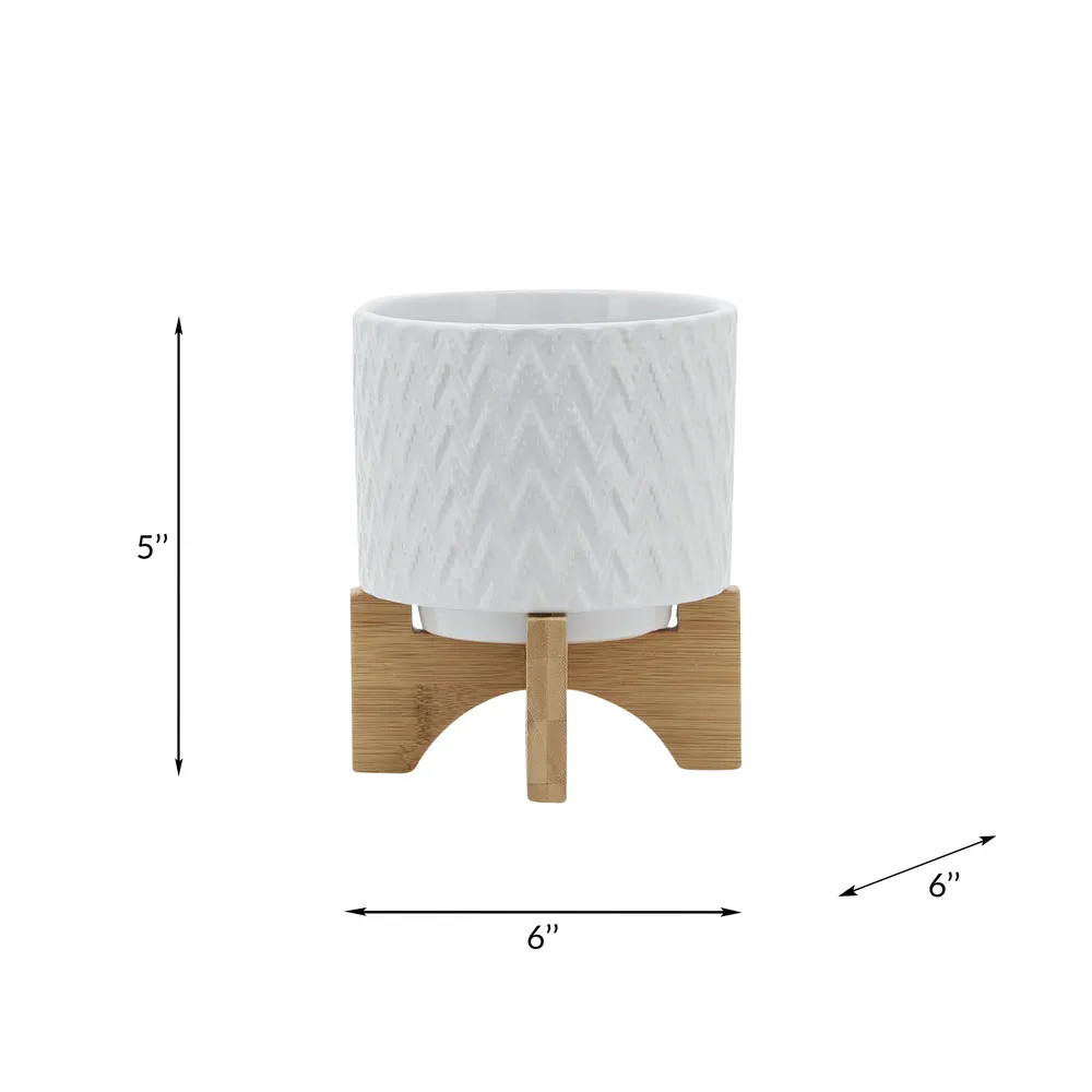 DOYLETON WHITE PLANTER 8 (IN)