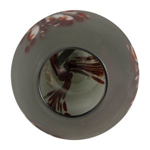 CARVERFIELD GRAY GLASS VASE 12 (IN) 7