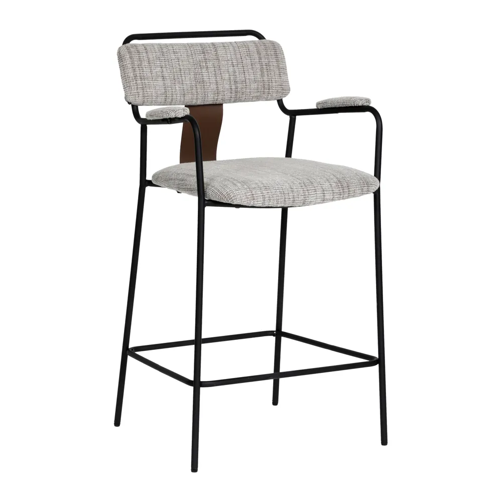 Couva Counter Stool Gray Tweed