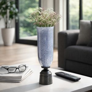 ELTONBROOK BLUE GLASS VASE 20 (IN) 10