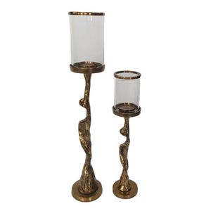 GARNETTMORE SET OF 2 GOLD CANDLE HOLDER 30 (IN) 3