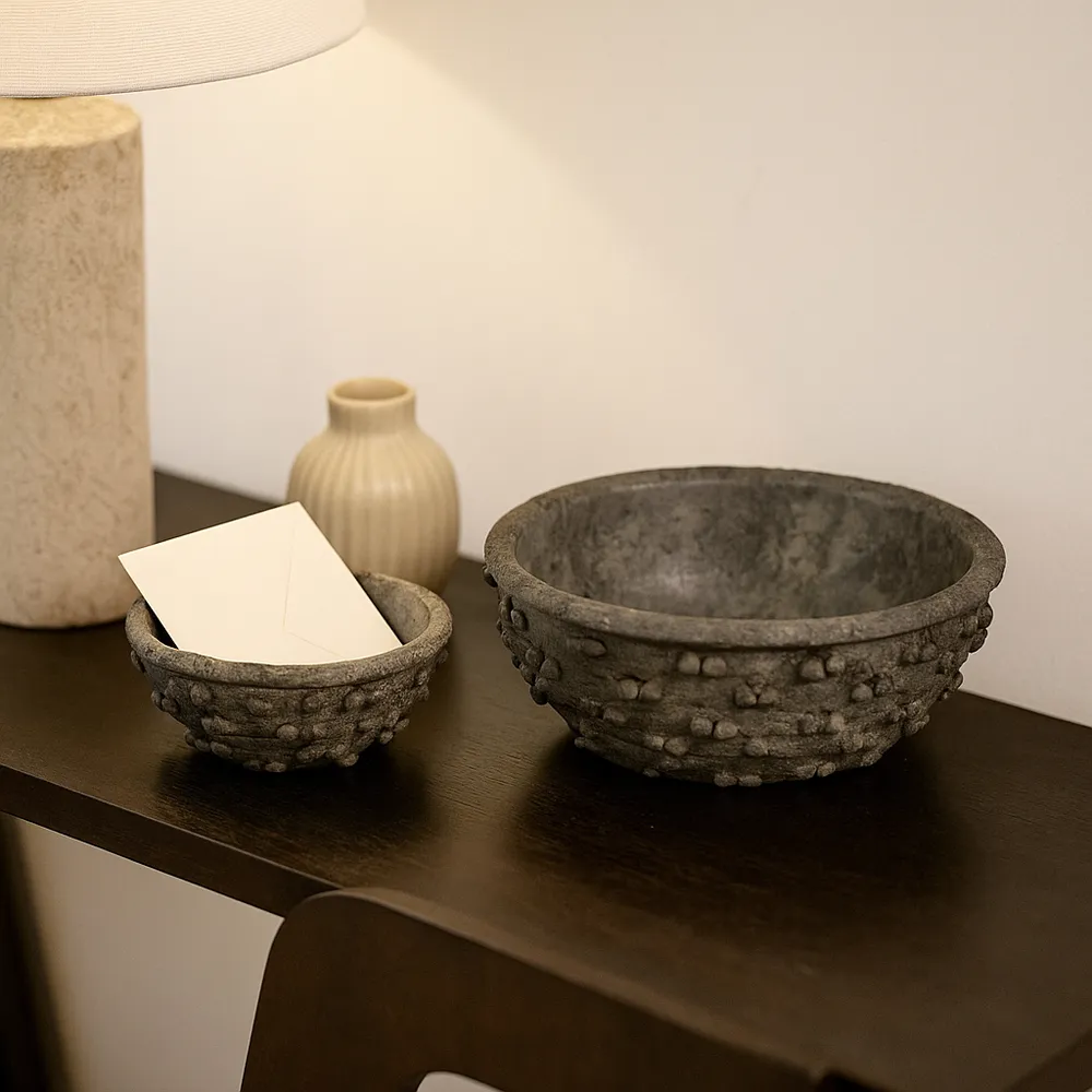 DAMIENPARK SET OF 2 BLACK BOWLS 5 (IN)