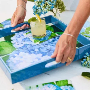 Blue Hydrangea Paper Cocktail Napkins (Pack of 25) 4