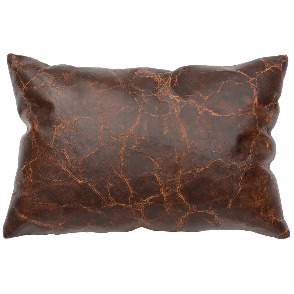 Timberlake Maple Leather Pillow - Fabric Back