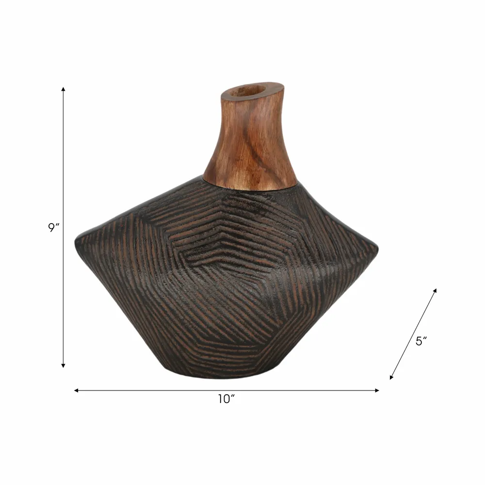 WARRENDALE BROWN VASE 9 (IN)