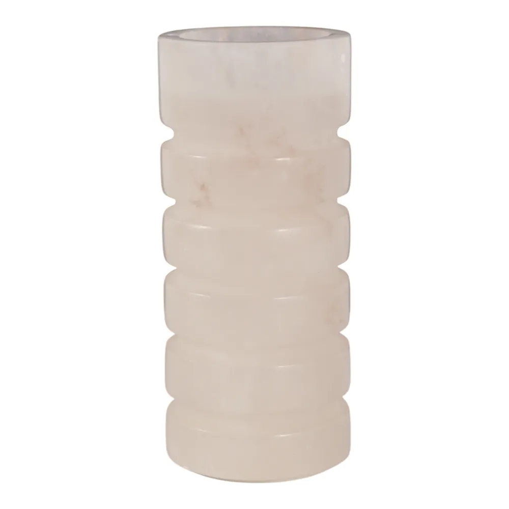 FERRISSIDE WHITE CANDLE HOLDER 8 (IN)